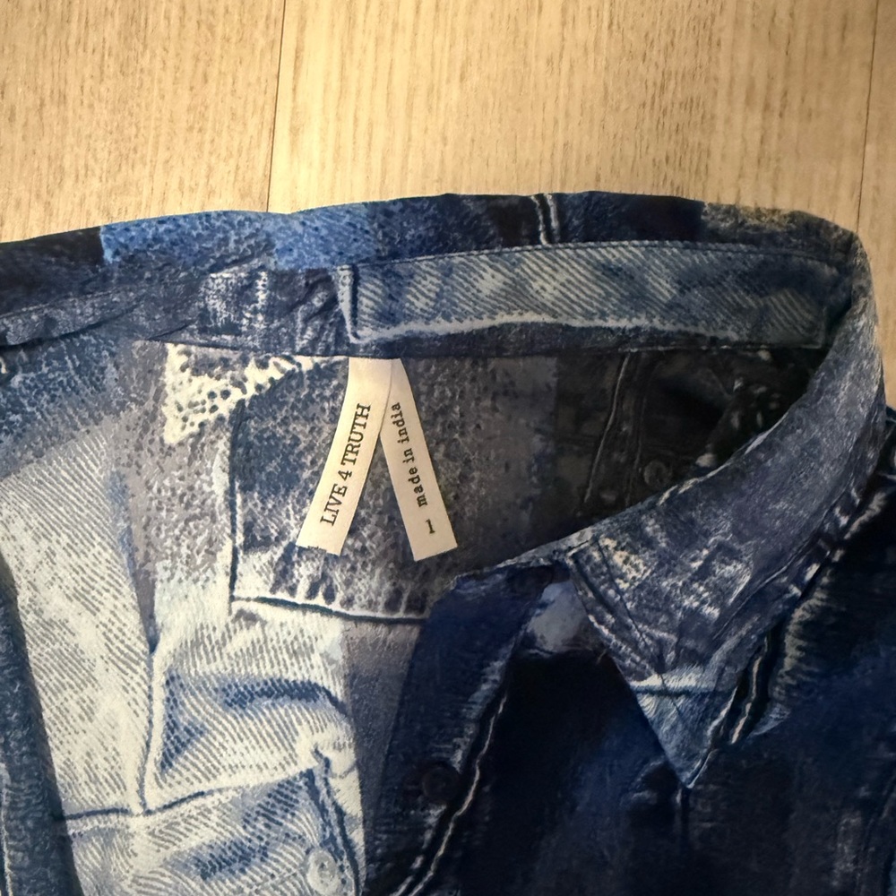 Live 4 Truth Indigo Patterned Shirt - Picture 6 of 7